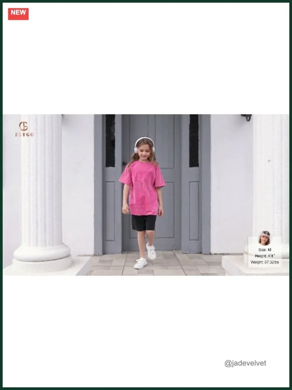3 Pack Kids Cotton Acid Washed Oversized Tee Shirts